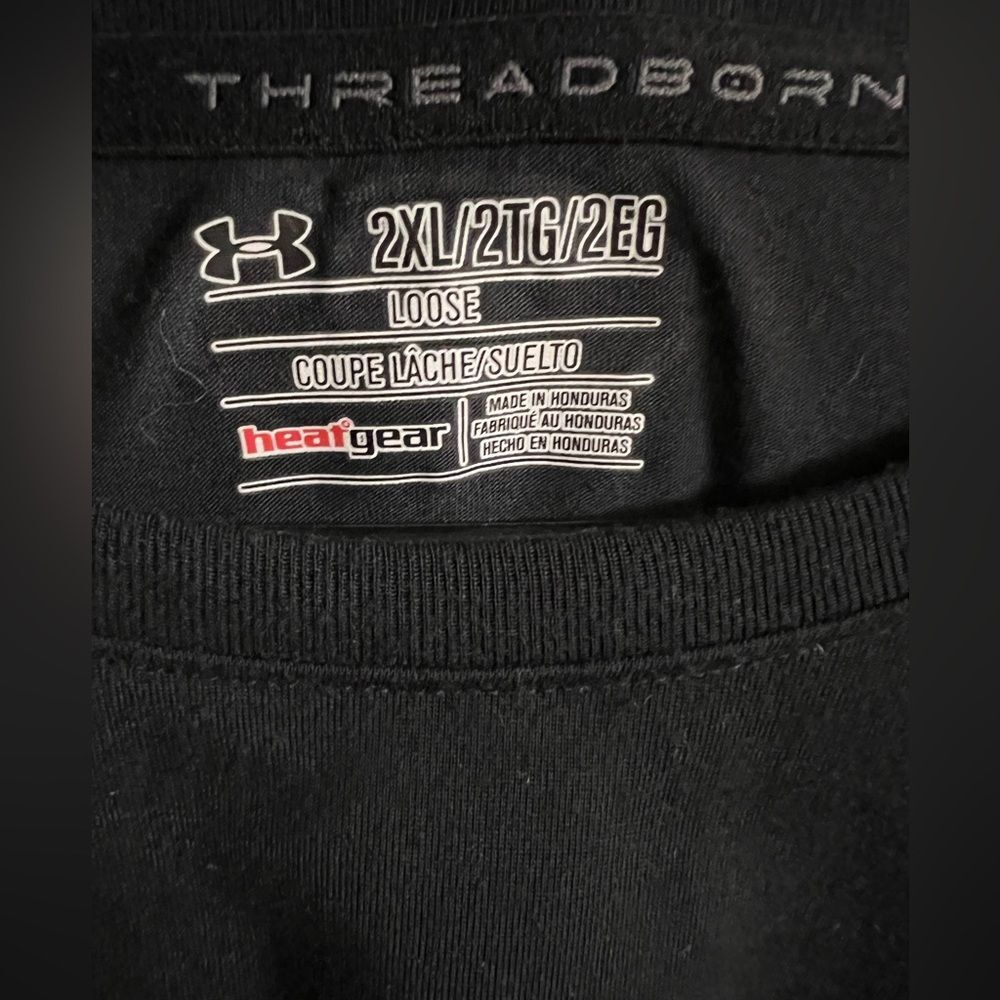Underarmour HeatGear Loose Fit Mens 2XL Black Long Sleeve Athletic Performance S - Picture 2 of 5